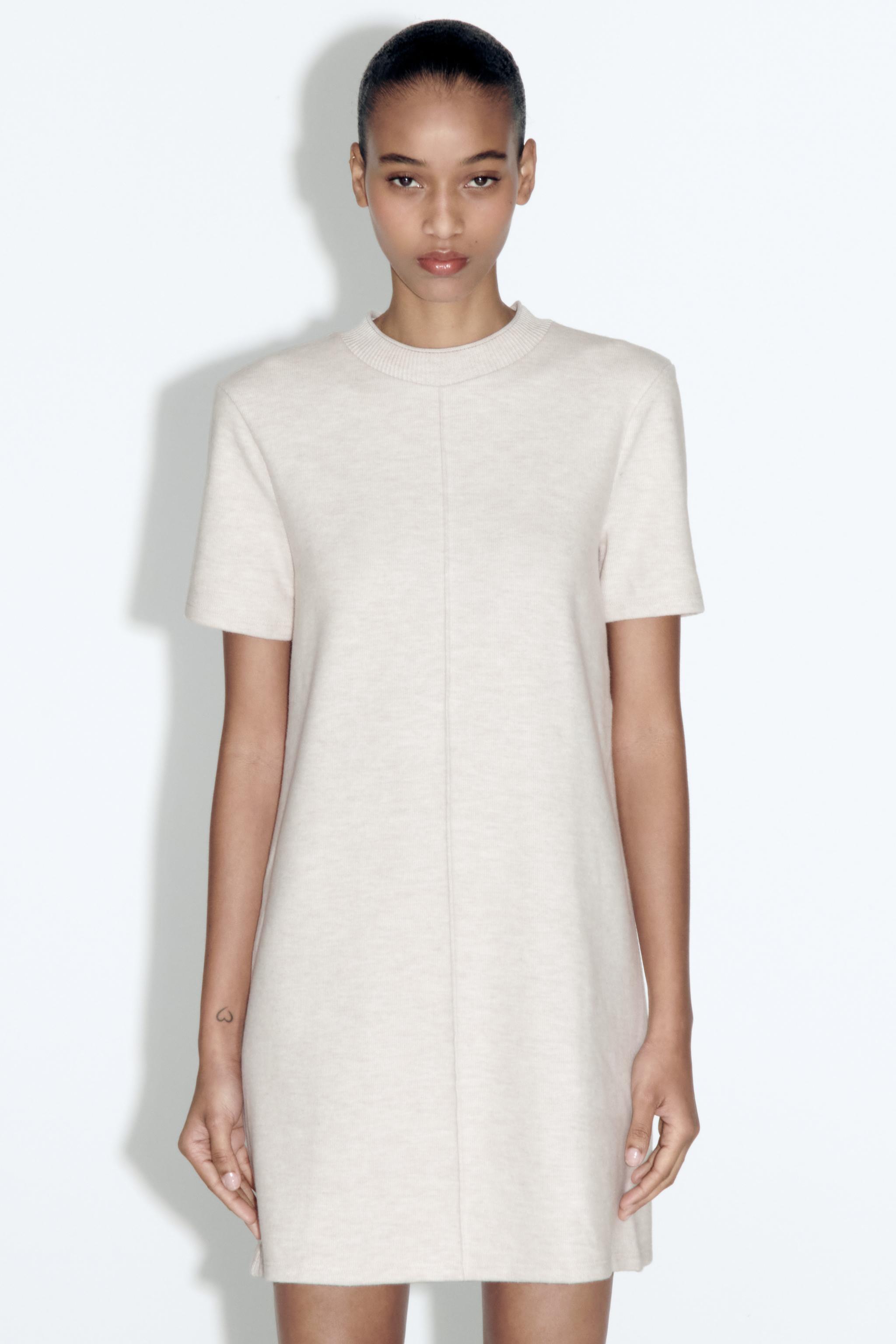 Zara white shop t shirt dress