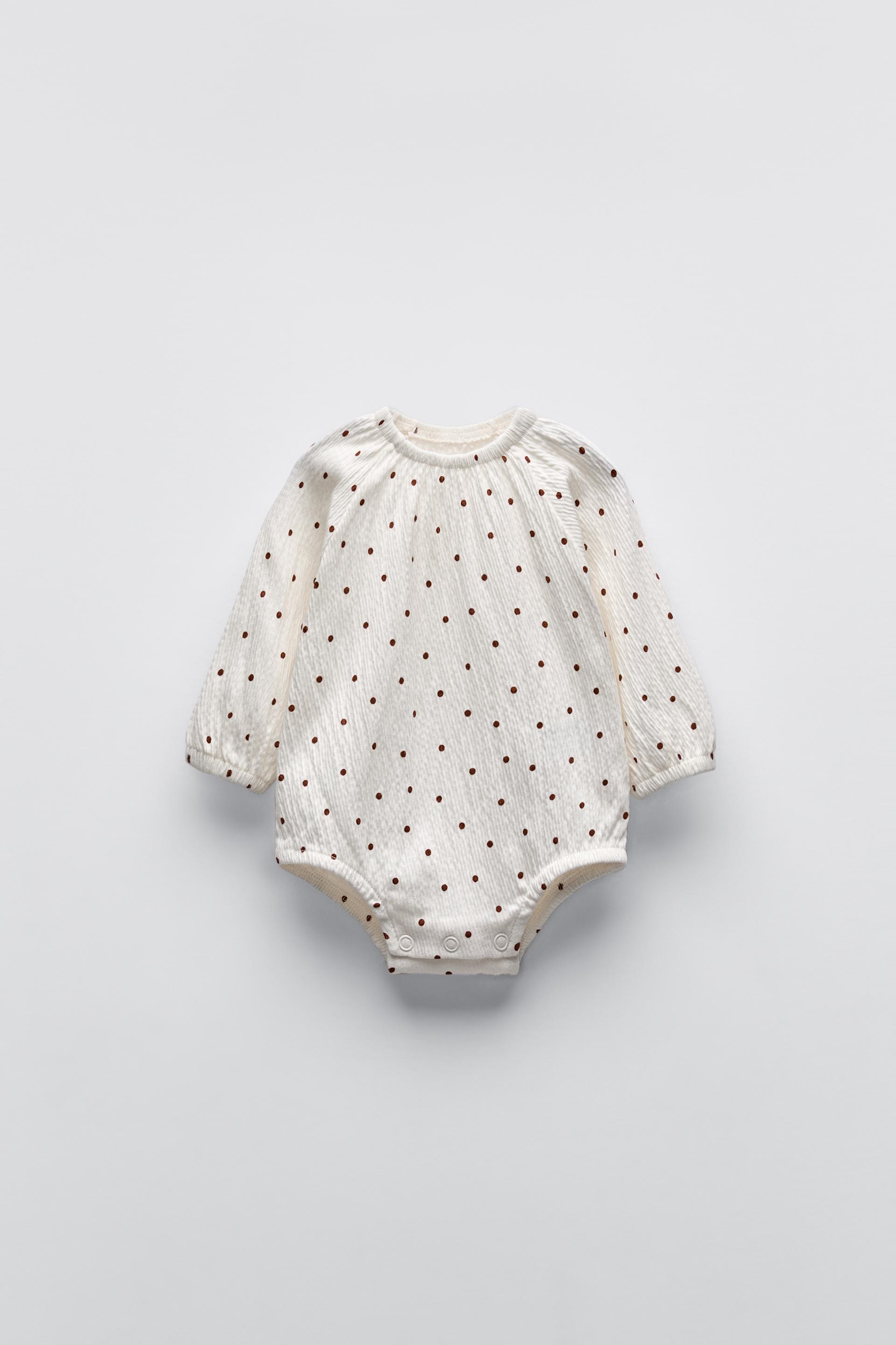 Textured Polka Dot Bodysuit Light Ecru Zara United States