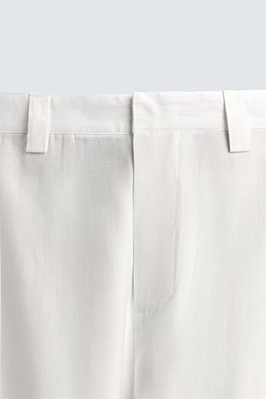 FLOWING TROUSERS WITH SIDE PLEATS - White by Zara - Image 9