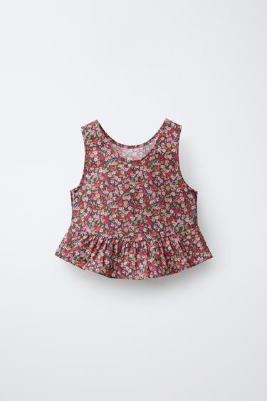 FLORAL PRINT LIBERTY FABRIC TOP — Pink 2