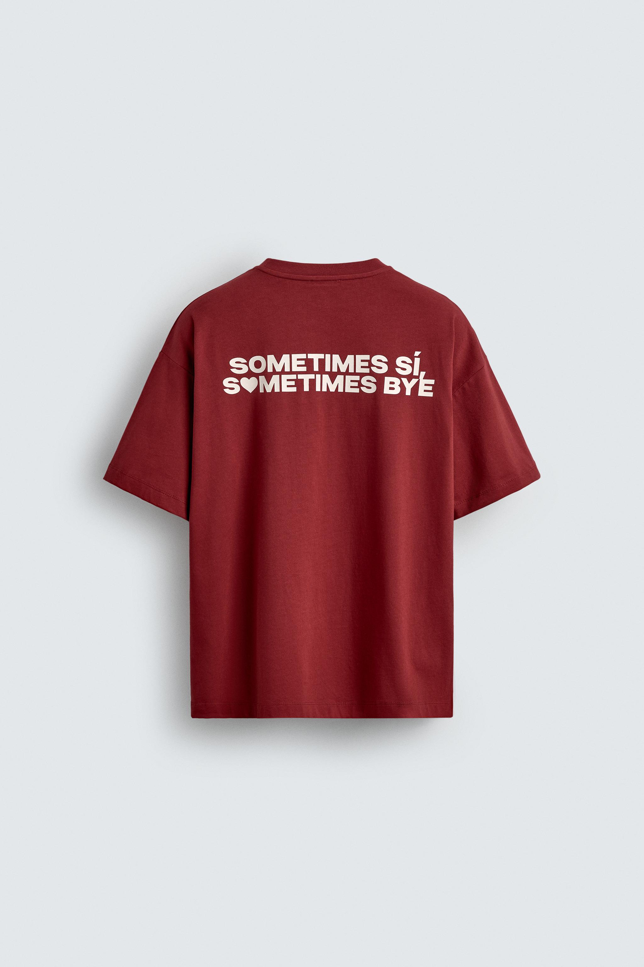 PRINTED TEXT POCKET T-SHIRT
