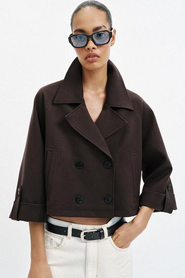 TRENCH COURT MANCHES RETROUSSÉES - Marron de Zara