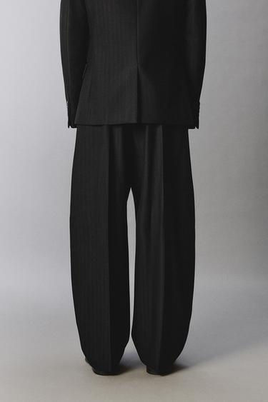 PANTALON DE COSTUME COURBÉ - Noir de Zara - Image 2