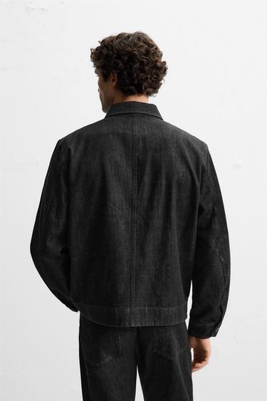 SELVEDGE DENIM OVERSHIRT - Black by Zara - Image 2