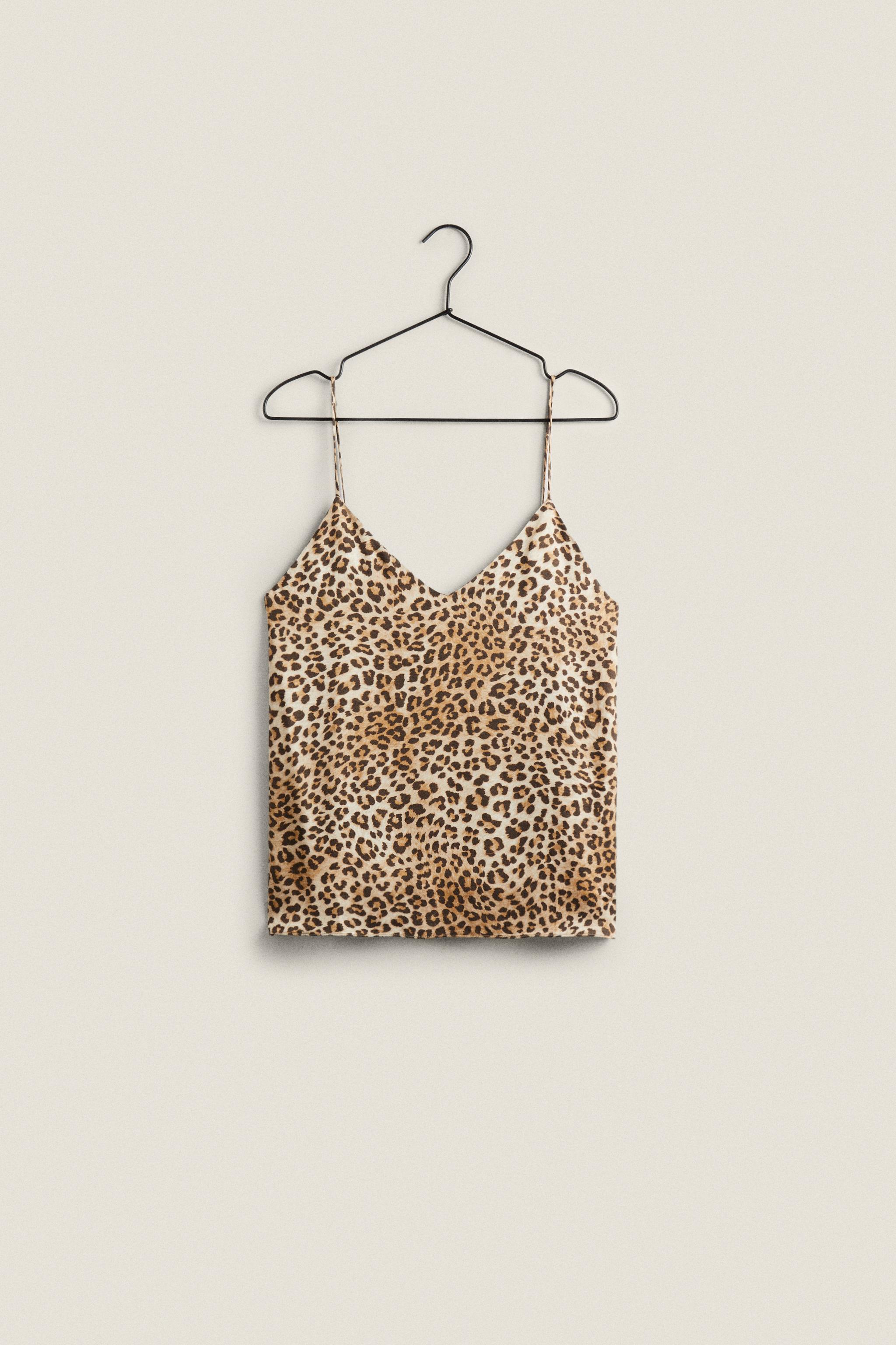 ZARA Leopard Lace Crop Top