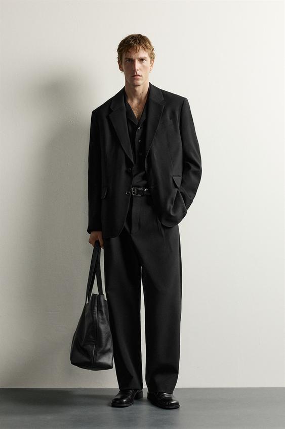 FLUID RELAXED FIT BLAZER - Black by Zara - Image 0