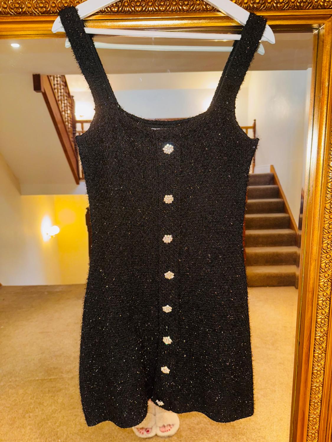 RHINESTONE BUTTON DRESS - Image 6