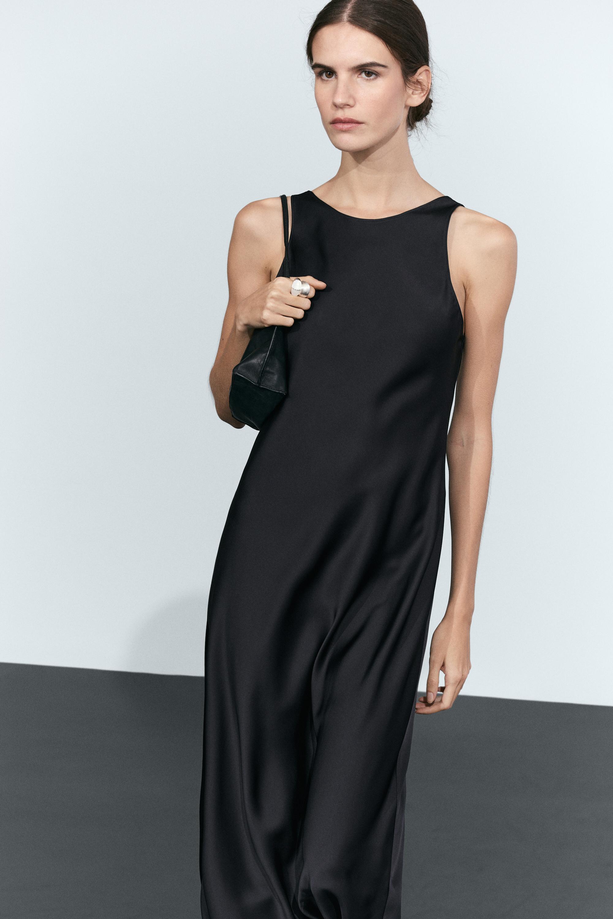 Robe midi satiné