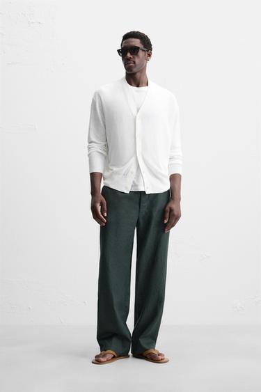 100% HEMP CARDIGAN - White by Zara - Image 0