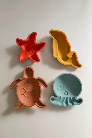 PACK MOULES PLAGE ENFANTS SILICONE (LOT DE 4) - Multicolore de Zara - Image 2