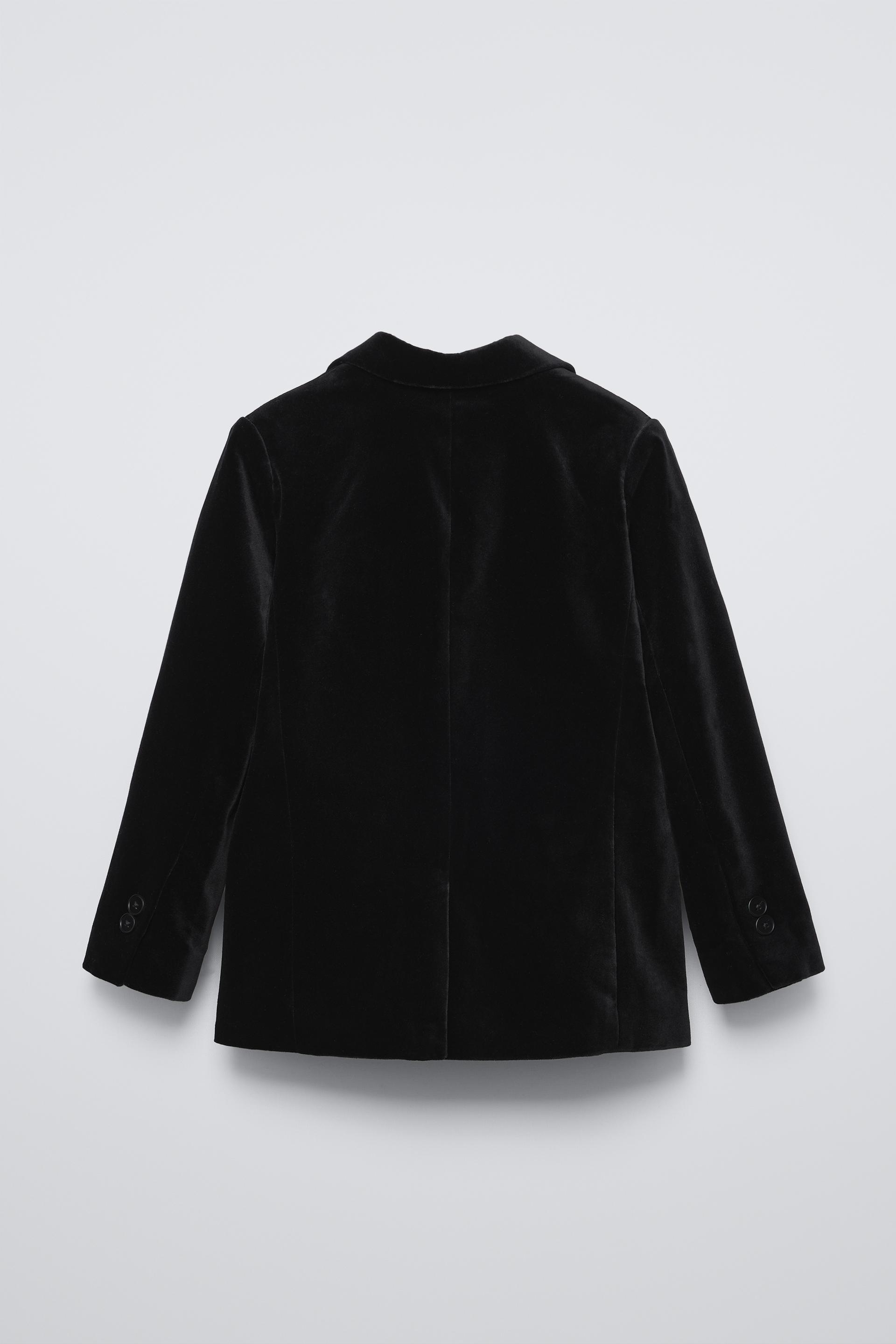 Green velvet jacket zara best sale