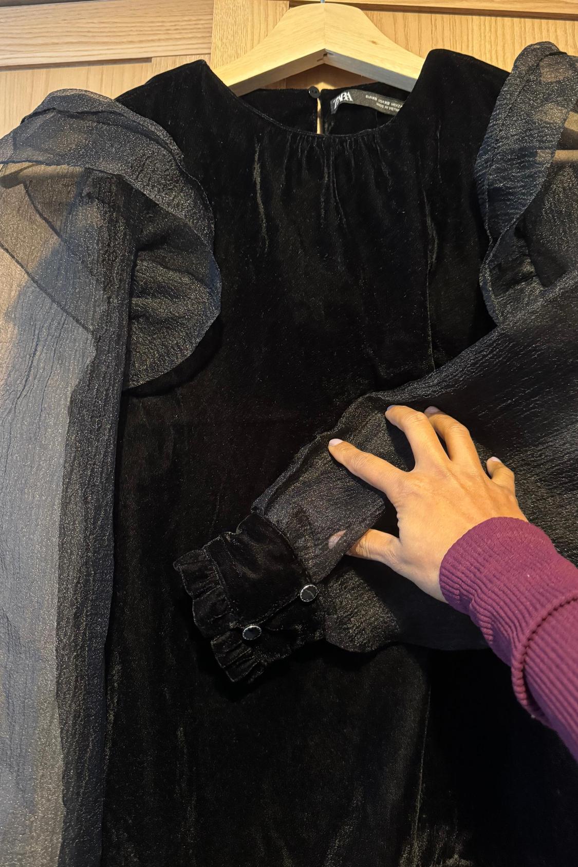 CONTRAST VELVET SHIRT - Image 2