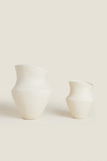 IRREGULAR-SHAPED VASE - Ecru by Zara - Image 0