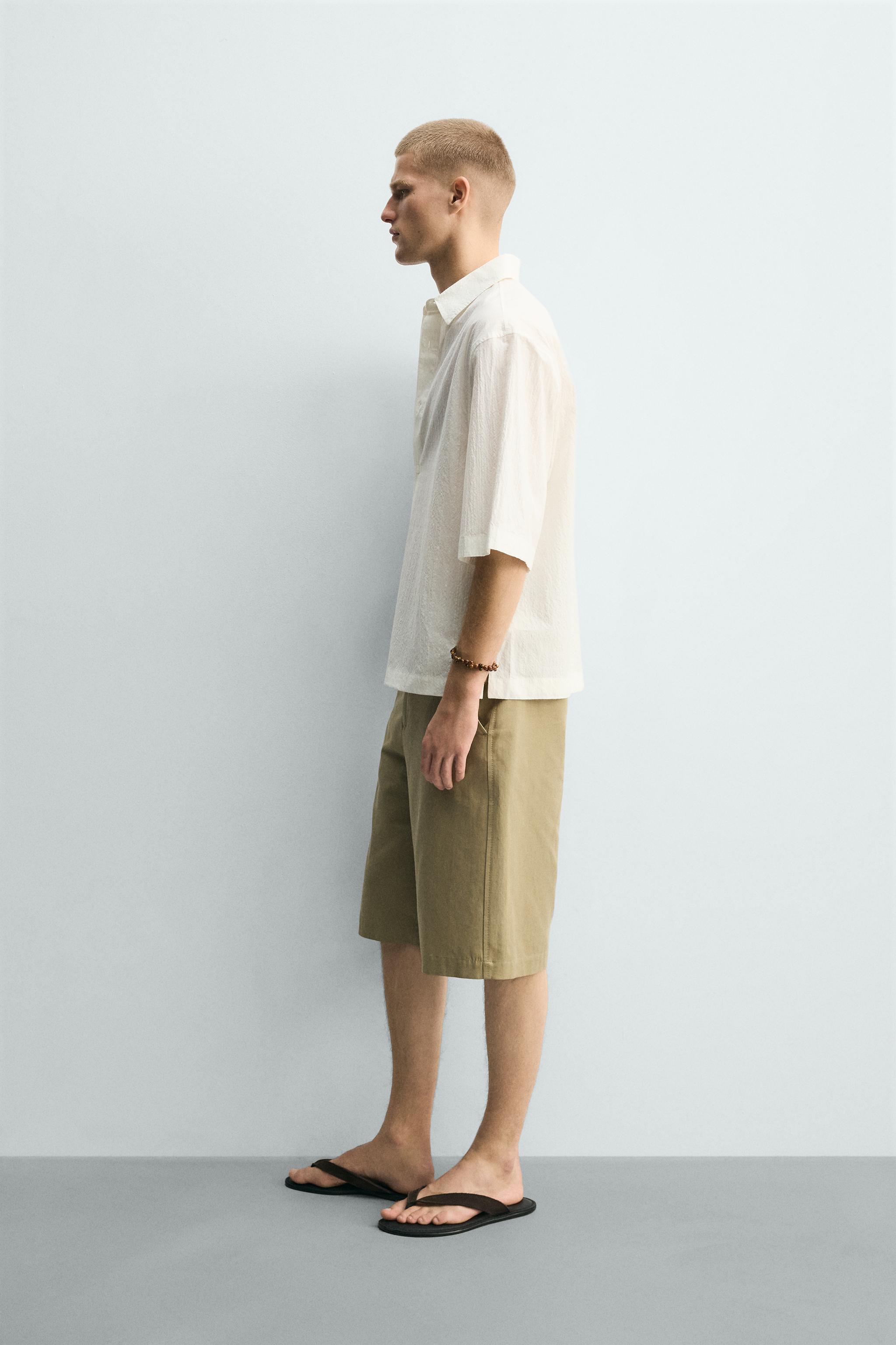 BOXY FIT TEXTURED SHIRT
