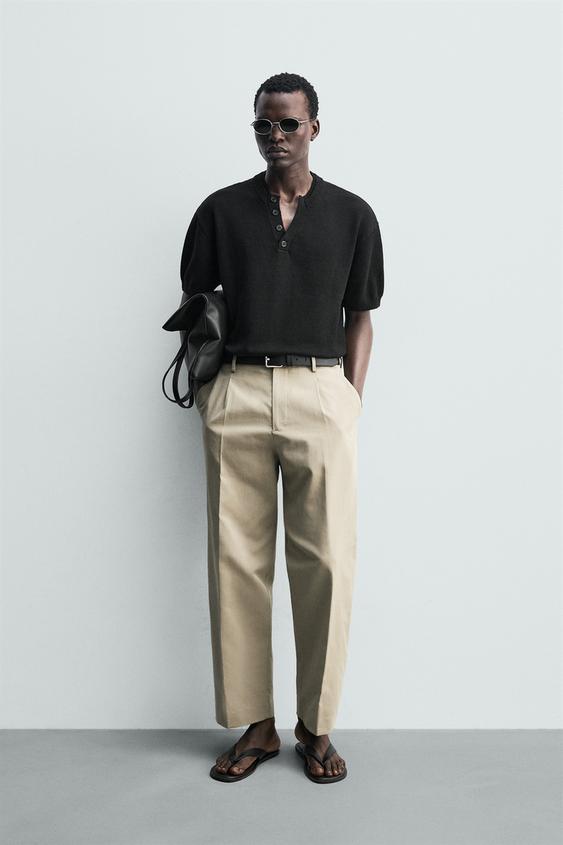 COTTON LINEN KNIT T-SHIRT from Zara - $59.90