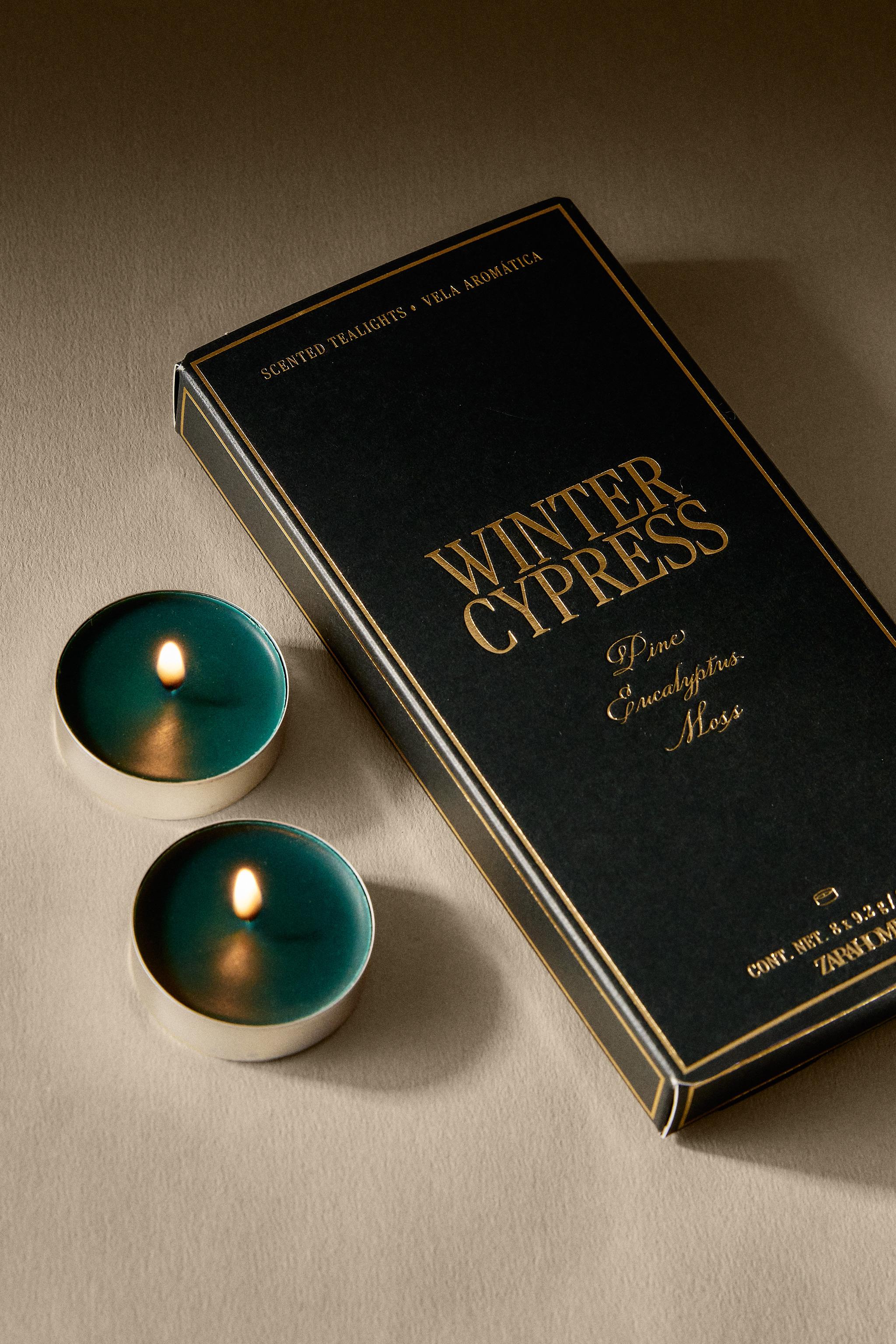 LOT DE 8 BOUGIES CHAUFFE-PLAT AROMATIQUES WINTER CYPRESS