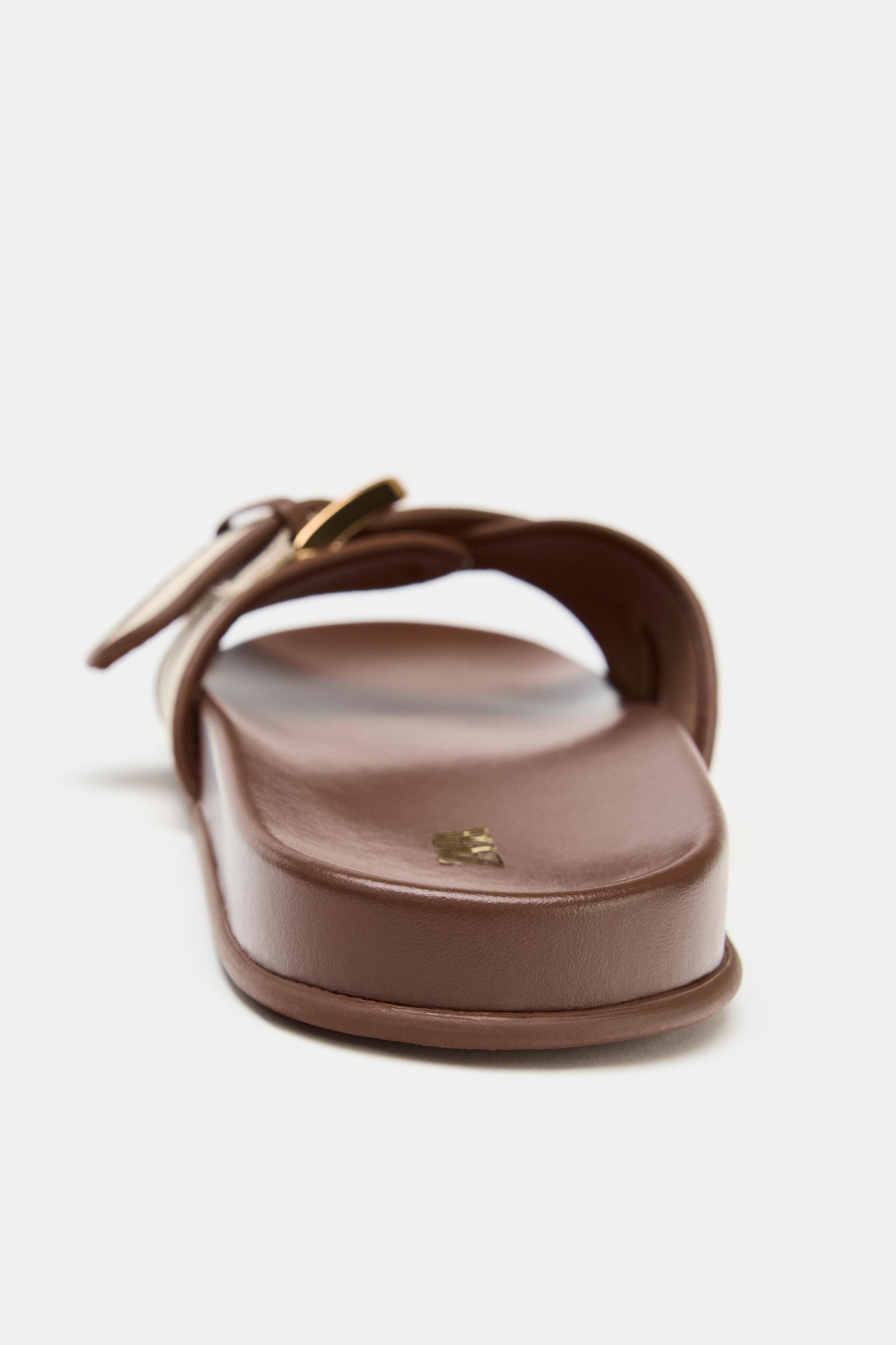 Женские сандалии Zara BUCKLE SANDALS — фото 4