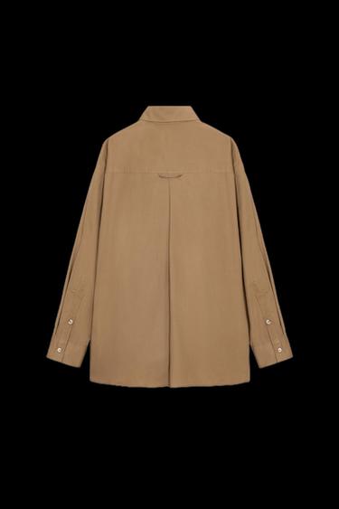 Zara ZW COLLECTION OVERSIZED SHIRT - Caramel