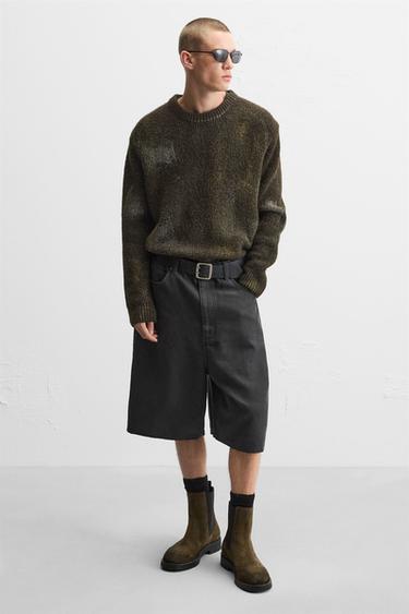 LEATHER CHELSEA BOOTS - LIMITED EDITION - Olive Green by Zara - Image 0