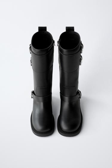 BOTTES HAUTES BIKER - Noir de Zara - Image 3