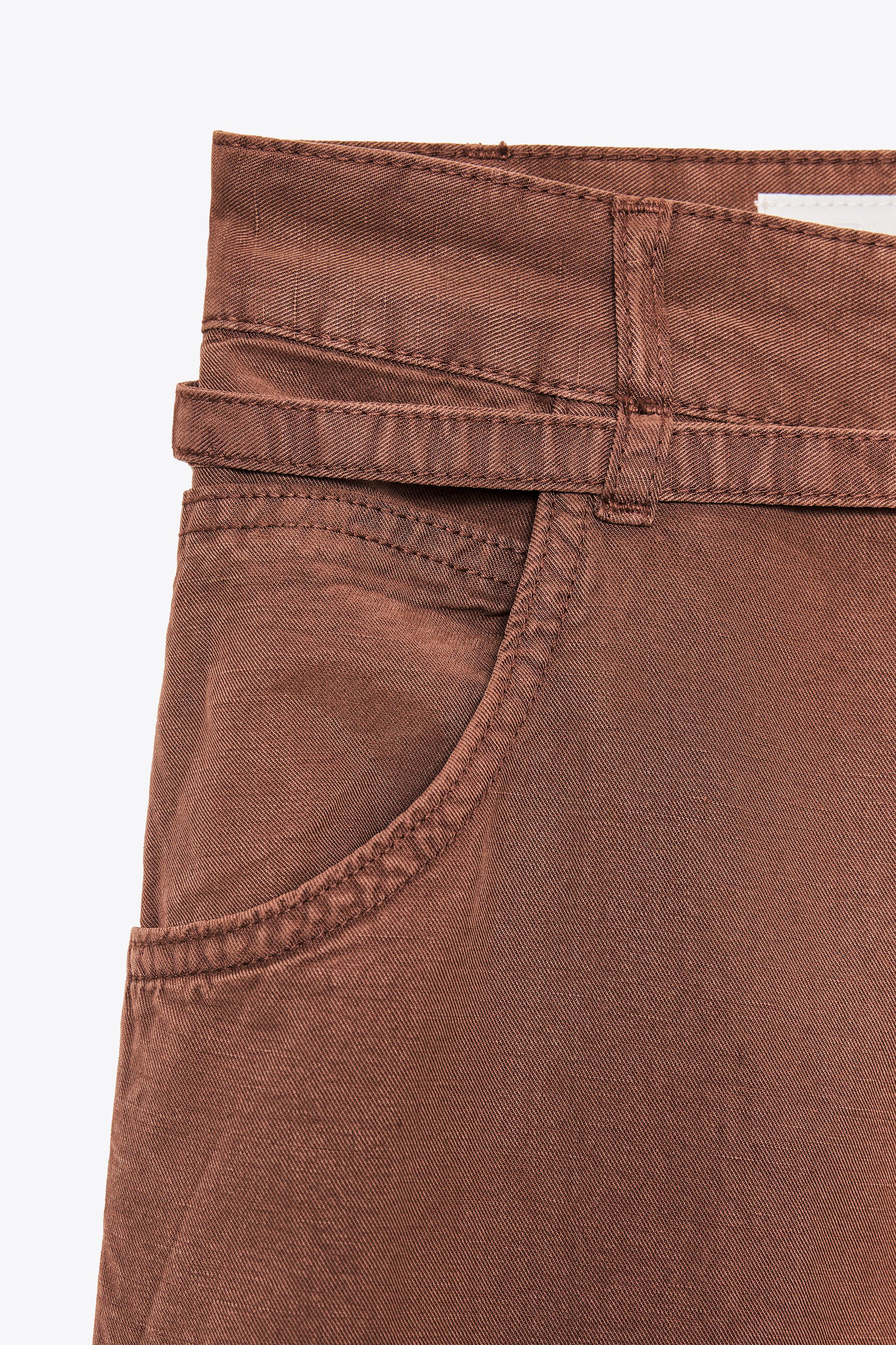 FLOWY BELTED PANTS