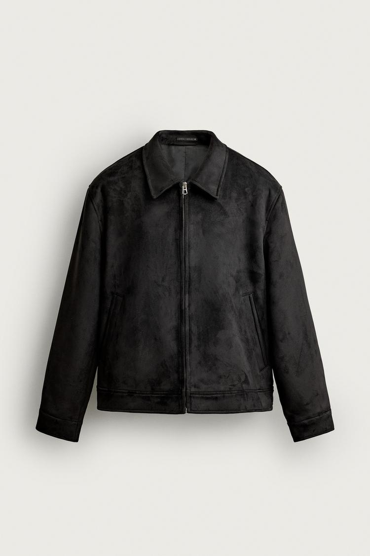 Chaqueta de gamuza sintética de corte regular 7