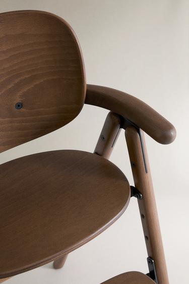 KIDS' BEECH WOOD HIGH CHAIR | CHARLIE CRANE - Brown by Zara - Image 1