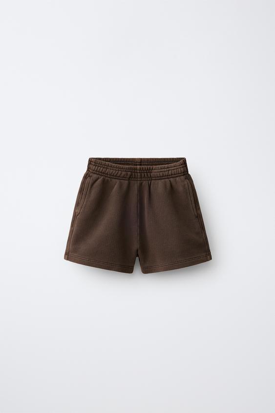 BERMUDA LISA PIQUÉ - Marrón de Zara - Imagen 0