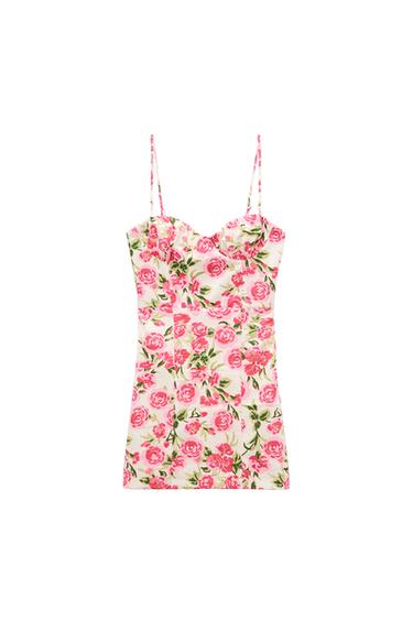 FLORAL CORSETRY-INSPIRED DRESS