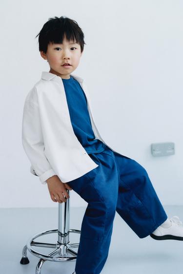 Zara 基本款泡泡紗襯衫 - 白色