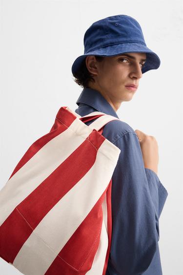 BORSA SHOPPER IN TESSUTO - Rosso di Zara - Immagine 0
