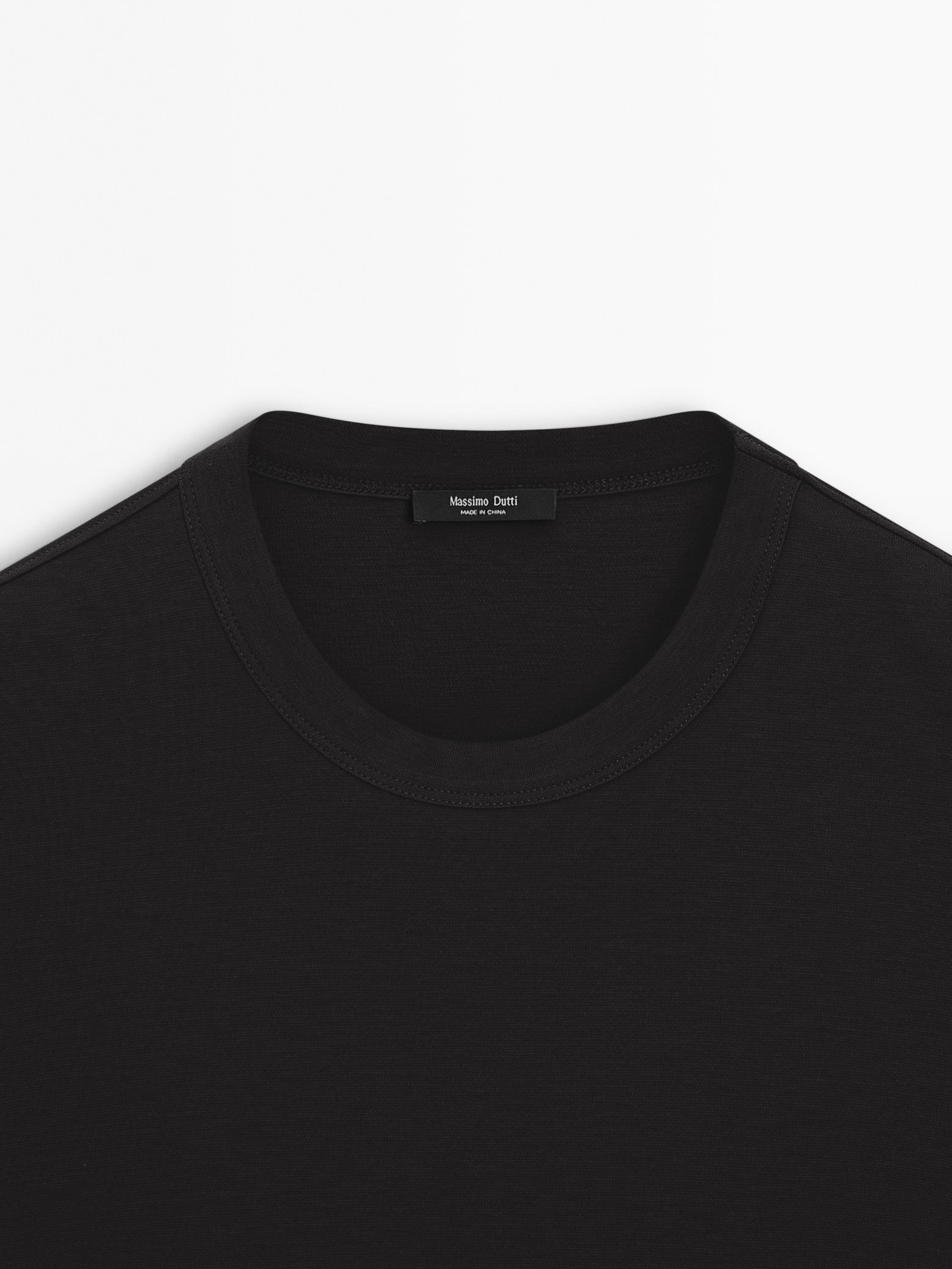 Short sleeve cotton blend T-shirt