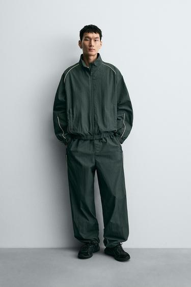 CONTRAST TECHNICAL JACKET - Green by Zara