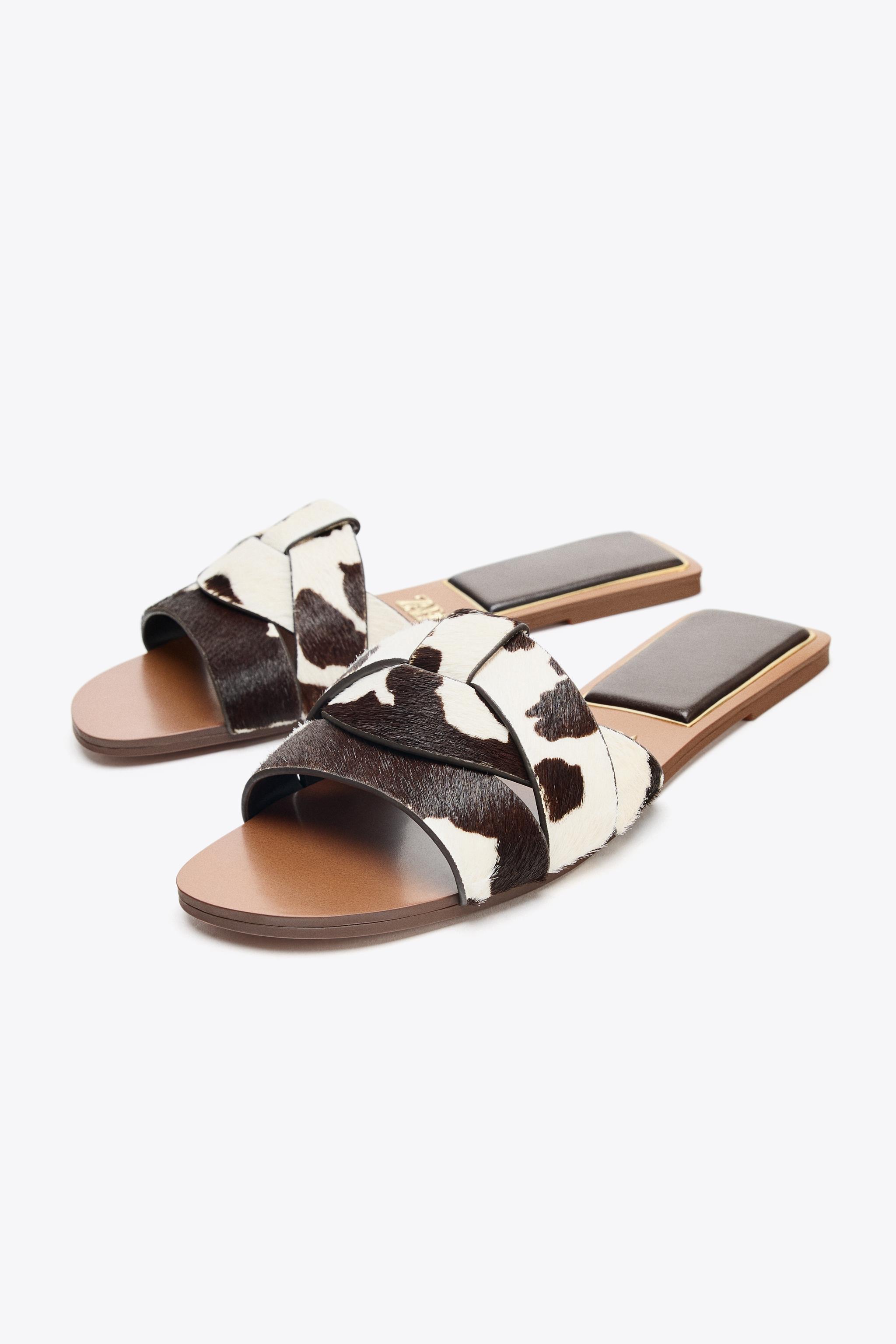 SANDALES PLATES EN CUIR