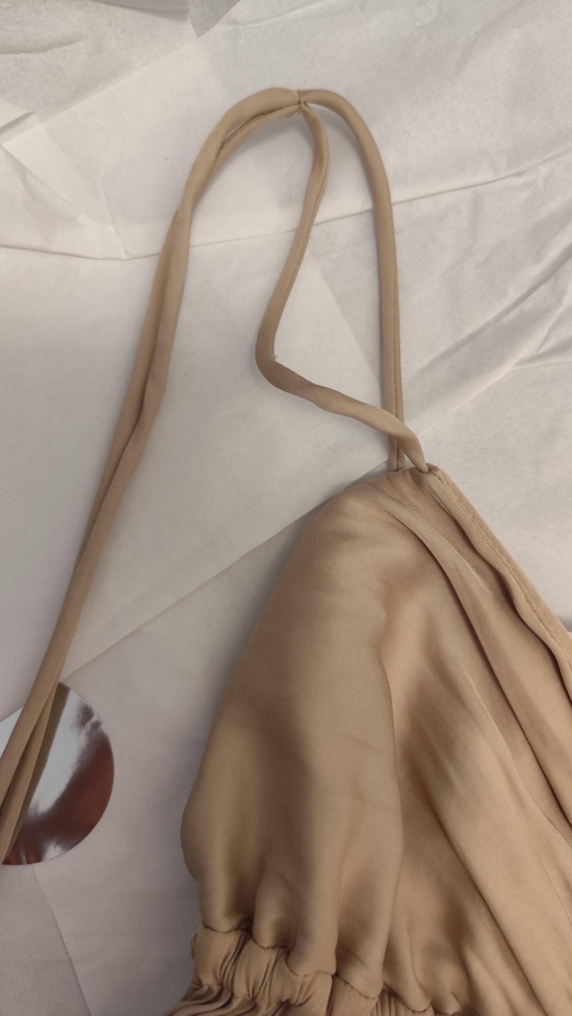SATIN MIDI DRESS WITH GATHERING - Image 5