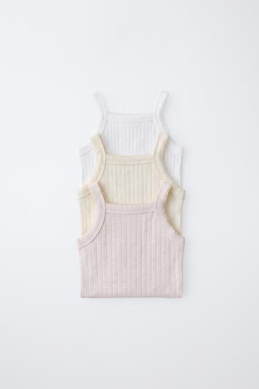 НАБІР ІЗ 3 БОДІ З БРЕТЕЛЬКАМИ ТА ПЕРФОРАЦІЄЮ - Багатокольоровий Zara