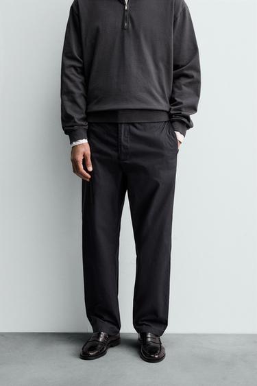 PANTALÓN TÉCNICO CINTURA JOGGER - Marino oscuro de Zara
