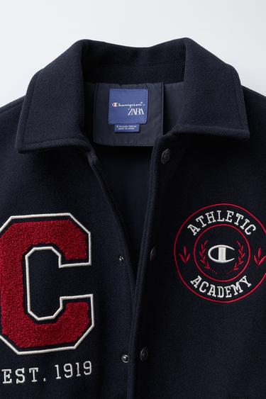 BOMBER JACKET WITH CHAMPION ® X ZARA PATCHES - Navy blue by Zara - Image 4