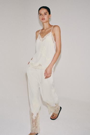 TOP STYLE LINGERIE EN DENTELLE ZW COLLECTION - Blanc cassé de Zara - Image 5