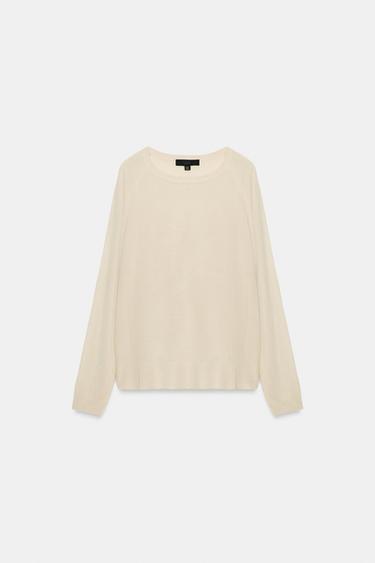 BASIC KNIT JUMPER - Light beige by Zara - Image 0