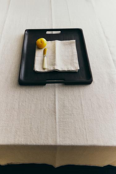 FADED LINEN TABLECLOTH - Light beige by Zara