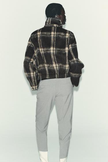 PANTALON ÉTROIT À CEINTURE - Gris de Zara - Image 3