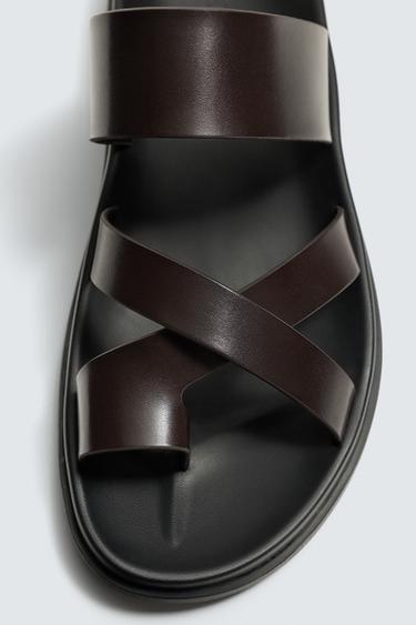 SANDALES À BRIDES - Bordeaux de Zara - Image 5