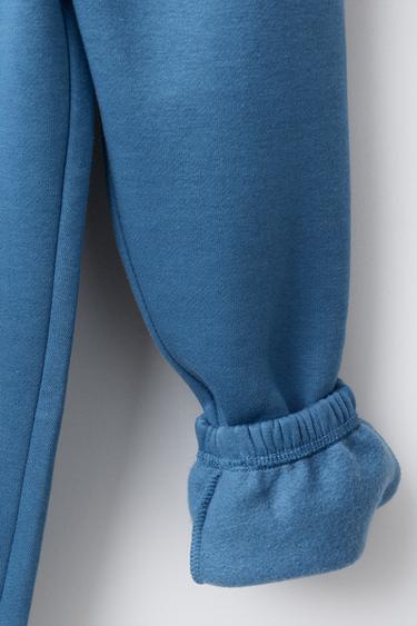 PANTALON MOLLETON JOGGER - Bleu de Zara - Image 3