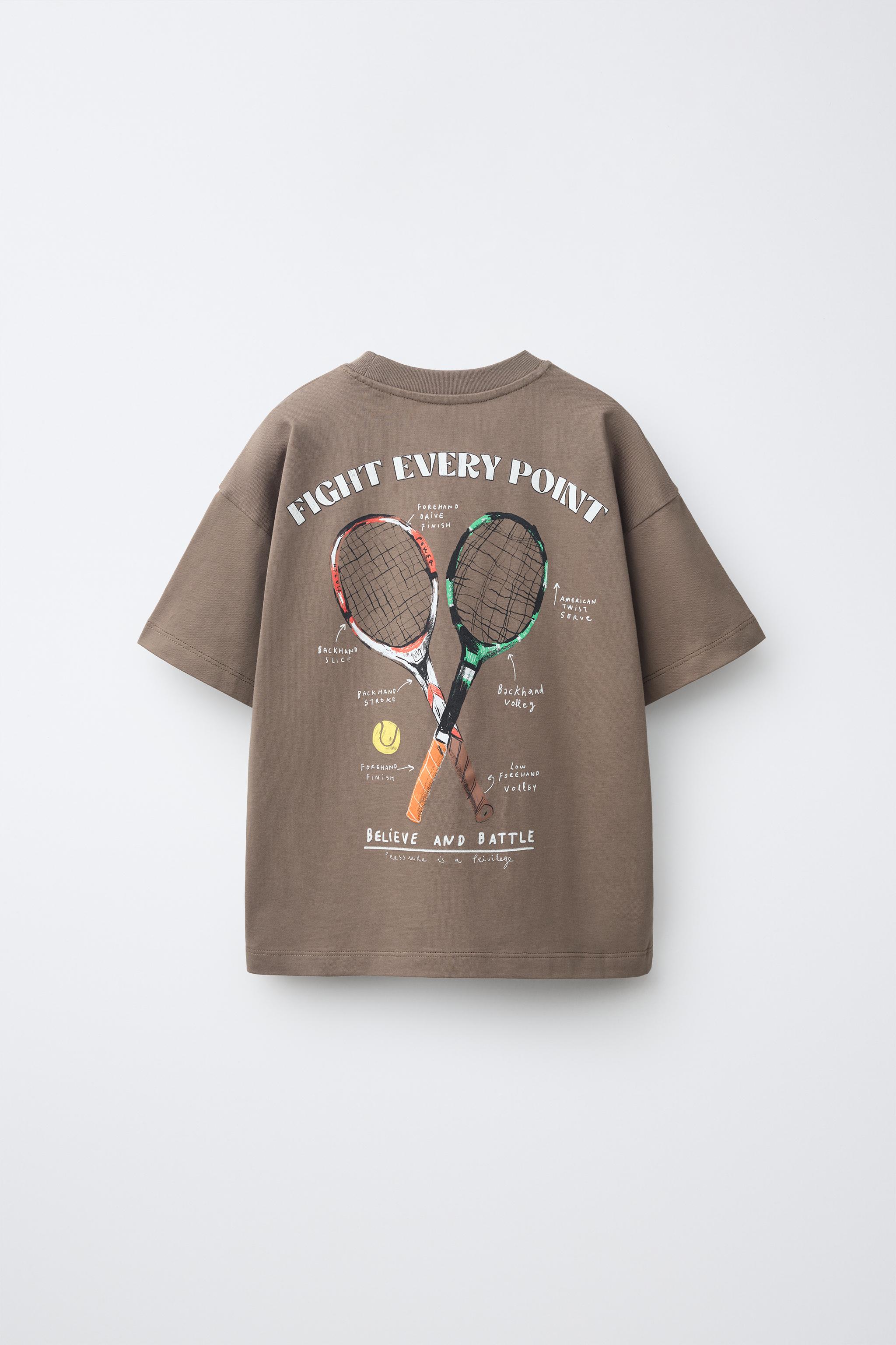 Детские футболки Zara TENNIS PRINT T-SHIRT — фото 3