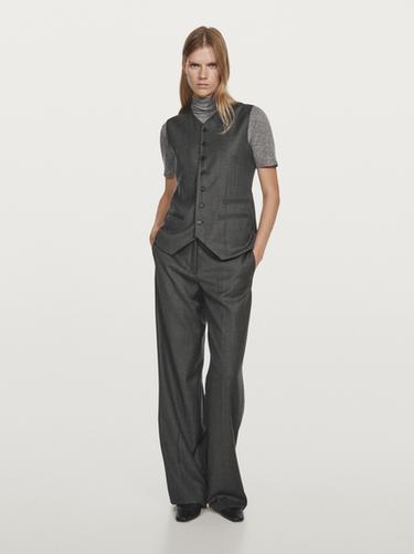 Zara 100% wool suit waistcoat - Black gold