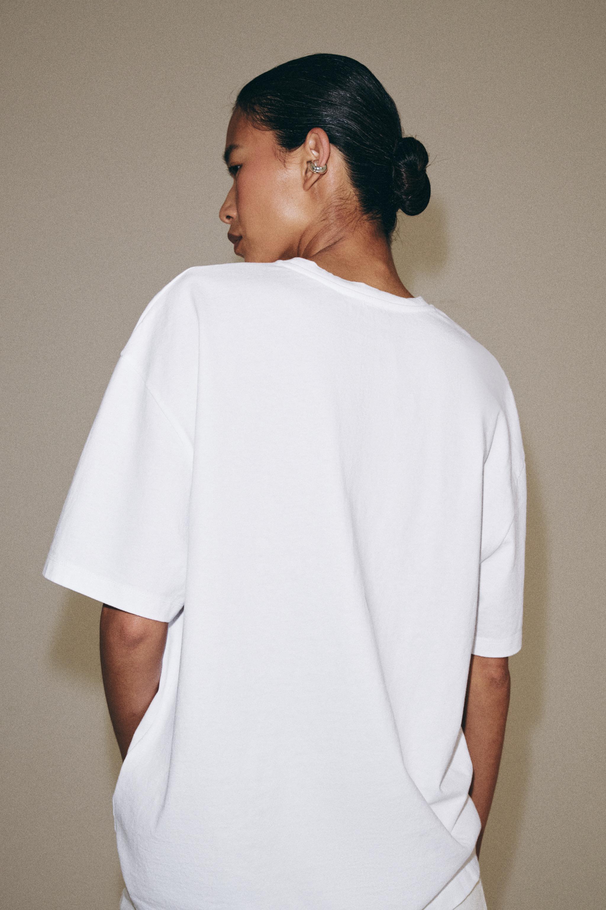 Женские футболки Zara SHORT SLEEVE TEXT T-SHIRT — фото 3