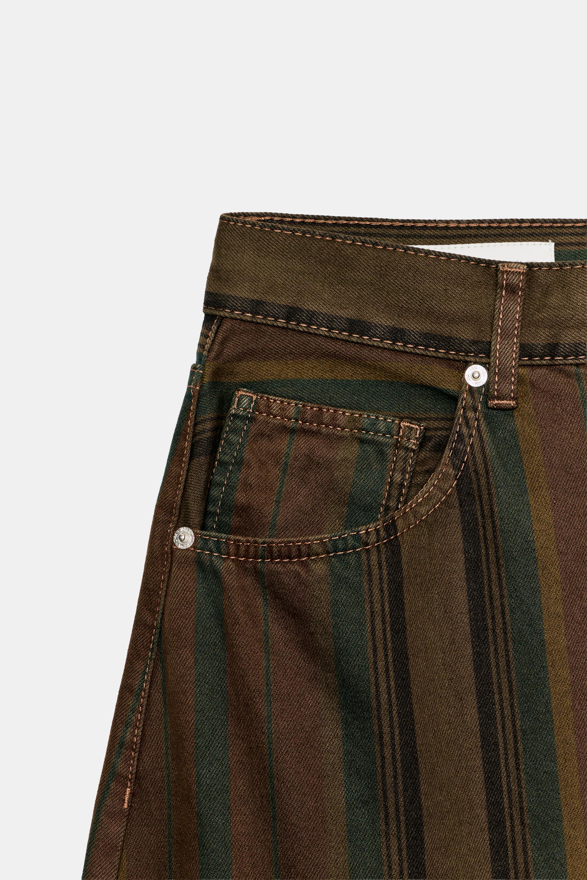 JEAN TRF BARREL TAILLE NORMALE À RAYURES