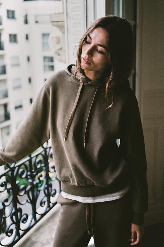 Zara 衛衣長褲套裝 - 金黃色 - 圖片 0