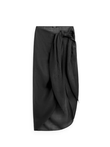 Zara 100% ramie pareo skirt - Black